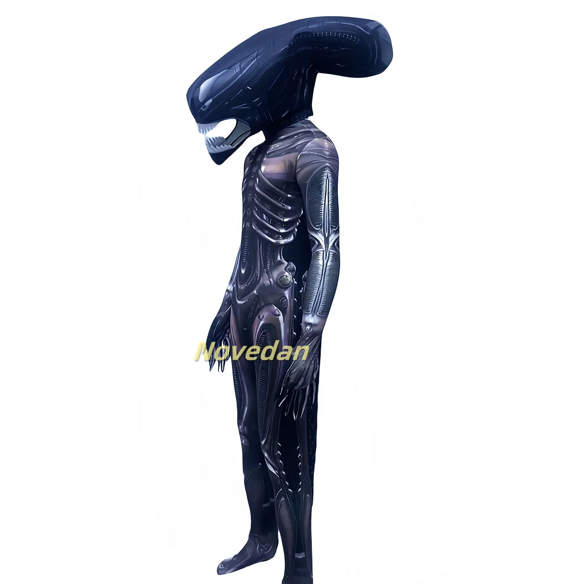 Alien Xenomorph Costume Kids Adult Sci-Fi Movie Romulus Head Mask Suit Scary Space Monster Outfit for Halloween Cosplay Costume