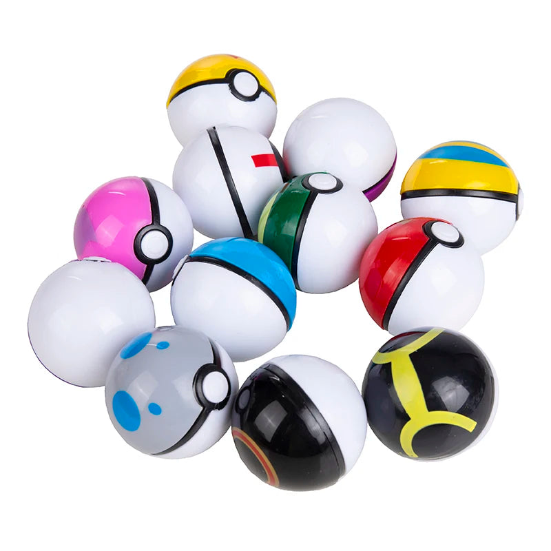 12Pcs/Set Pokemon OPP Bagged Pokeball Pikachu Action Figure Game Pocket Monster Genie Ball Model Anime Cartoon Dolls Toy Gifts