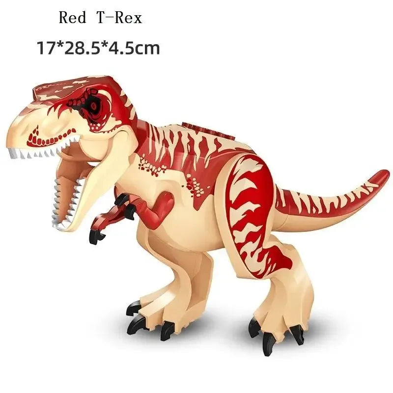 Jurassic World Brutal Raptor Building Blocks Dinosaur Model Tyrannosaurus Indominus T-Rex Assemble Educational Toy For Kids Gift