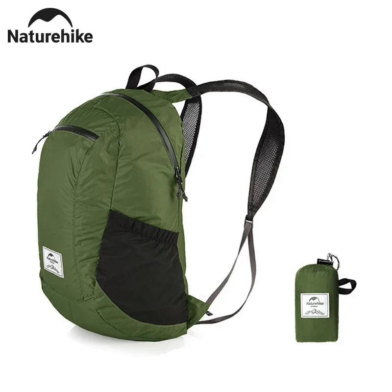 Naturehike 18L Camping Backpack Portable Ultralight Waterproof Nylon Bags Man Outdoor Foldable Sports Travel Hiking Backpack