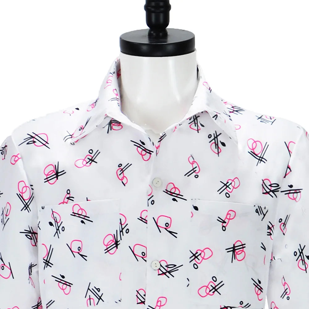 Ace Ventura Cosplay Men Funny Outfit Shirt Shorts Pink Tutu Skirt Movie Pet Detective Jim Carrey Costume Halloween Party Suit