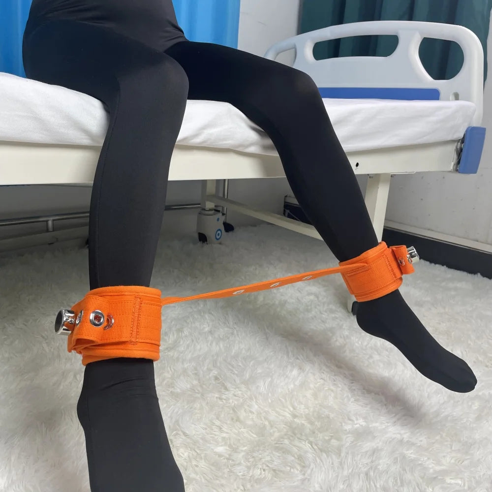 Magnetic Locking Ankle Restrainment Belt Medical Self-Injury Self-Mutilation Restraint Belt Cotton Ankle Belt