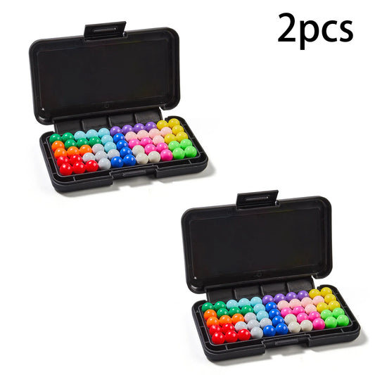 120 Challenges IQ 3D Puzzle Board Game Classic Pyramid Plate Pearl Logical Mind For Children Pyramid Beads Montessori Toys Gifts