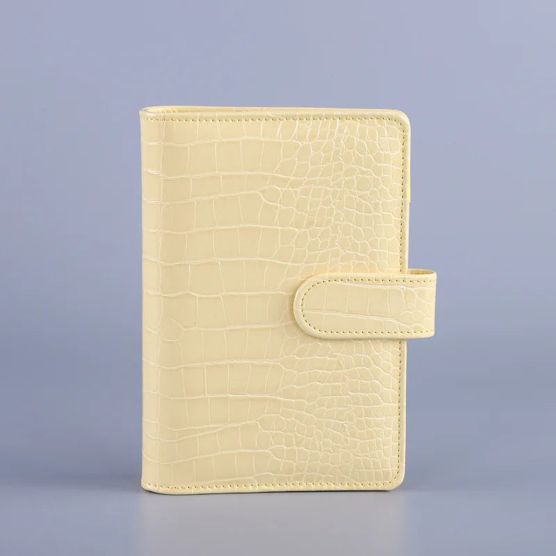 A6/A5 Macaroon Color PU Leather DIY Binder Notebook Cover Diary Agenda Planner Paper Cover School Stationery