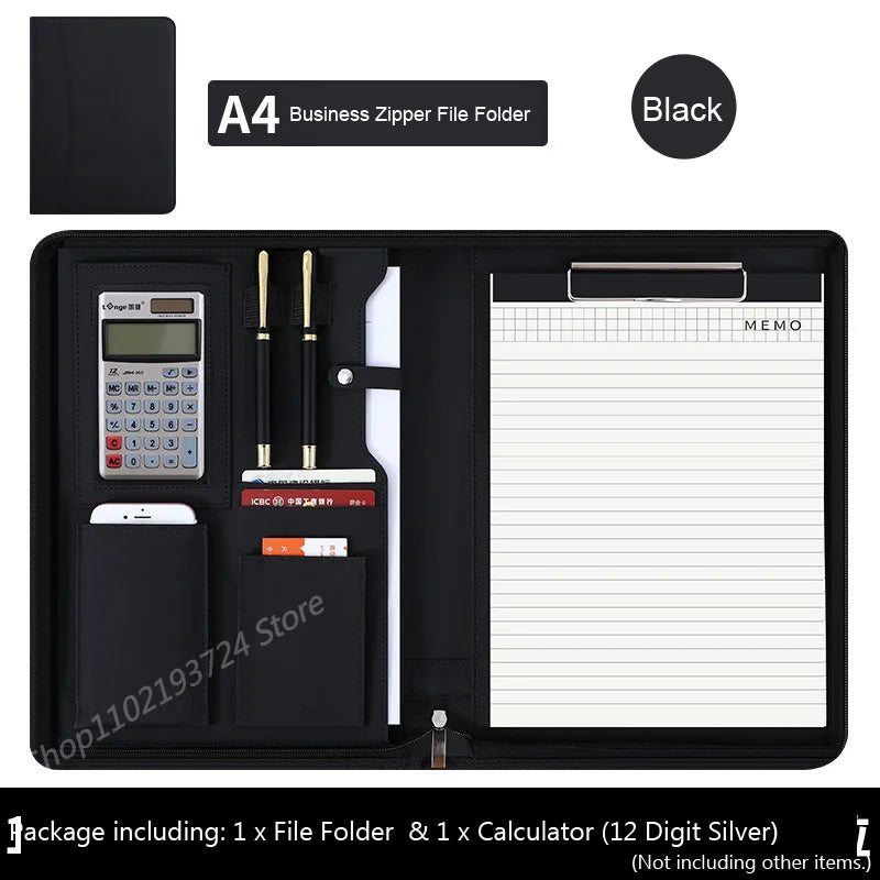Multifunctional Conference Folder Document A4 Business Stationery Folder Leather Contract Office Filing Binders Folders Supplies
