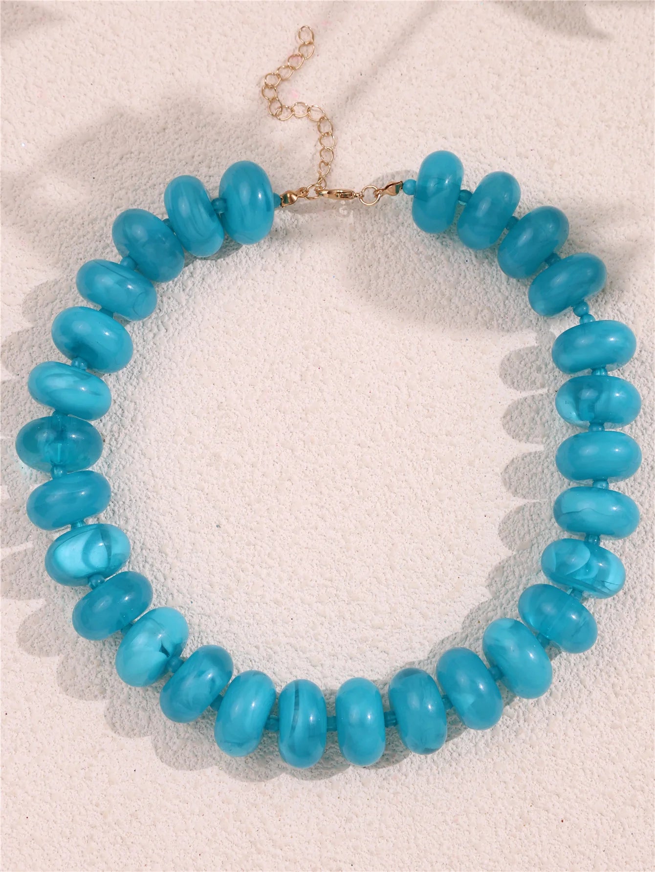 Bohemian Fashion Casual Dopamine Resin Bead Necklace Charms Chunky Jewelry Suitable for Women Daily Vacation Wear