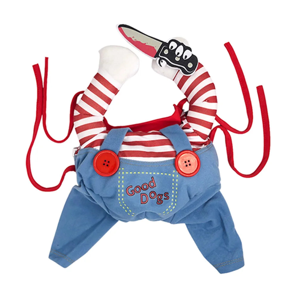Red Funny Pet Costume – Halloween Outfit for Small & Medium Dogs & Cats, XS–XL