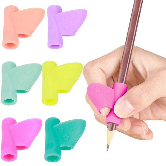 3pcs Pencil Grip Writing Corrector Posture Correction Tool Ergonomic Finger Trainer Children Pen Writing Grip Holders for Kids