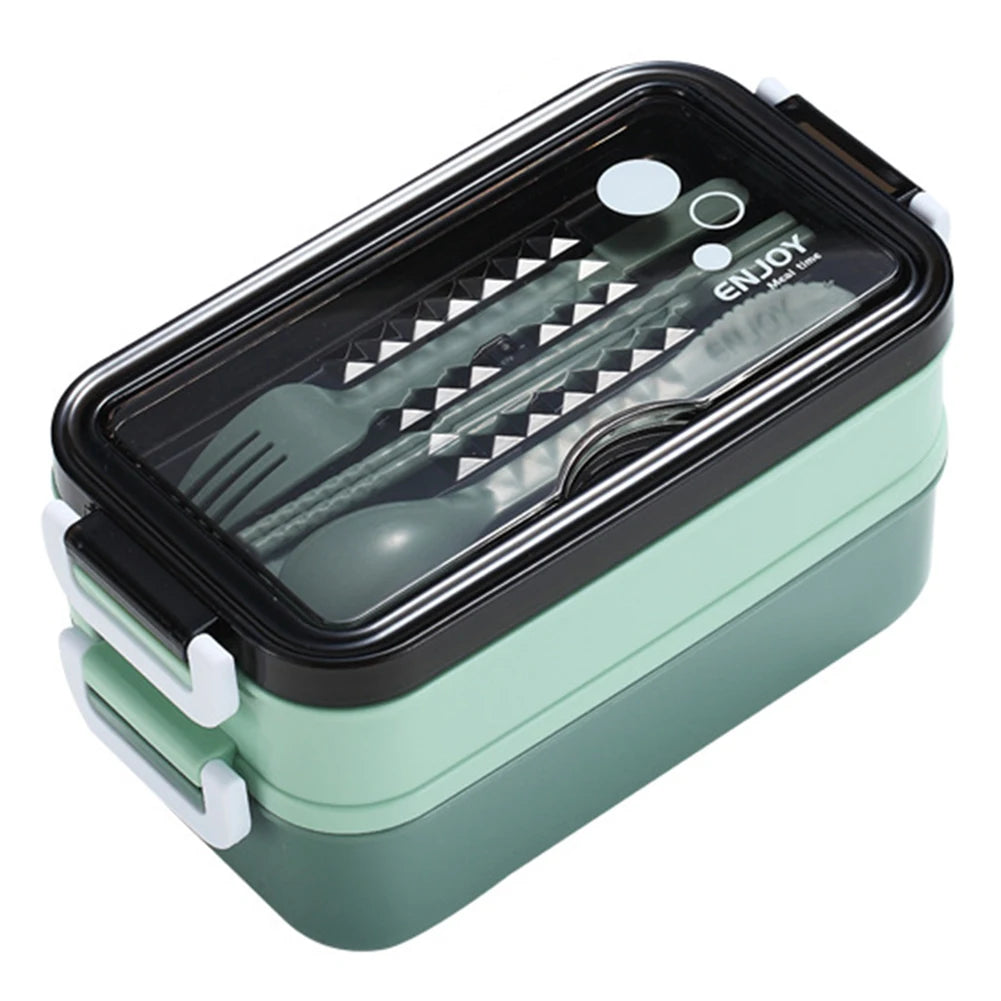 Bento Lunch Box Metal Lunch Box Containers Thermo Leakproof Lunch Containers 2 Layers Bento Box For  Kids Office Worker