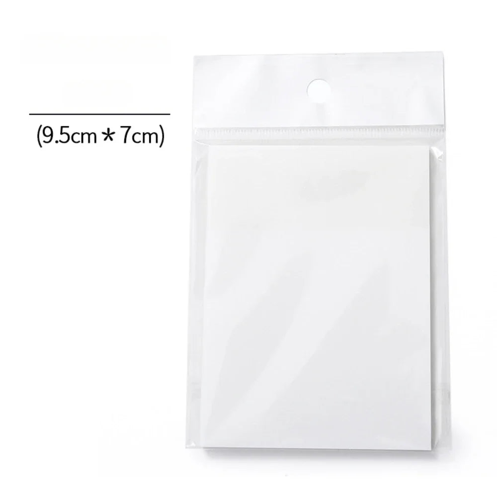 50 Sheets Transparent Waterproof Posted It Sticky Note Pads Notepad Clear Self-Adhesive Posits School Stationery Office Supplies
