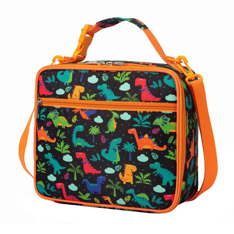 Clear Lunch Bag Kids Lunch Box Insulated Soft Bag Cooler Back to School Thermal Meal Tote Kit for Boys-Plus (Dinosaur-Affordable
