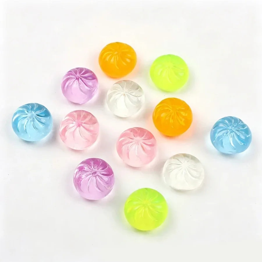 5Pcs Mini Dumplings with Steamer Bun Squeezable Toys Set Soft Stress Relief Crystal Squishy Fidget Sensory Toy Party Favors Gift