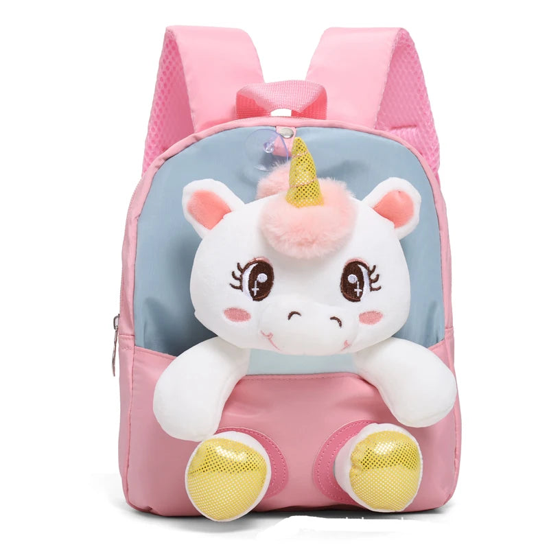 Plush 3D Unicorn Backpack for Girls Kids Children SchoolBag Cute Cartoon School Bags Kindergarten Preschool Baby Shoulder Bag