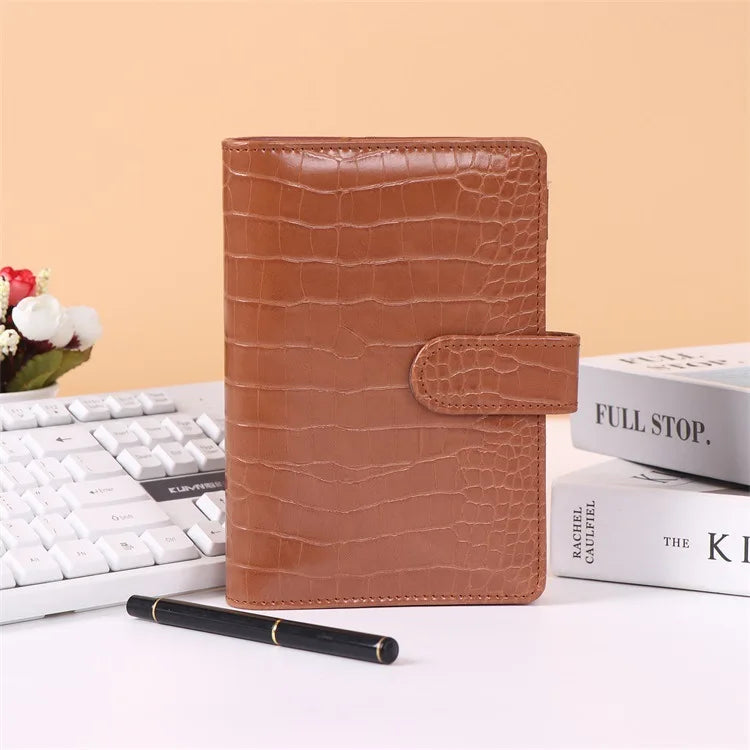New Color A5A6 Crocodile Pattern DIY Binder Notebook Cover Diary Agenda Planner Paper Cover School Stationery