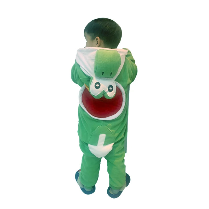 Kids Onesies Yoshi Kigurumi for Children Cartoon Pajamas Animal Cosplay Costume For Halloween Christmas Outfits Boys Homewear