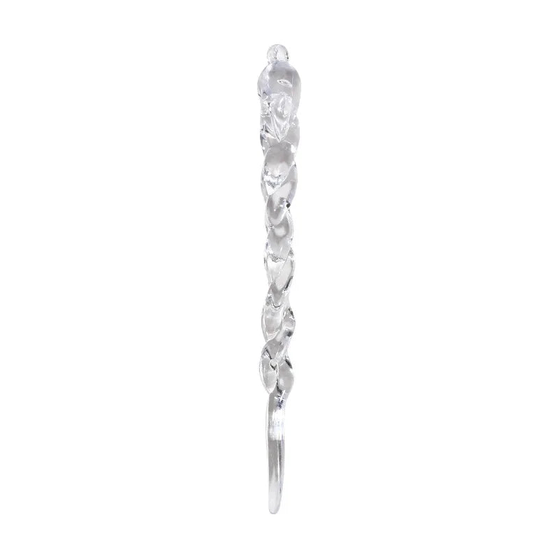 12/24Pcs Crystal Snowflake Clear Simulation Ice Pendants Xmas Tree Hanging Ornaments Winter Theme Party Christmas Decor