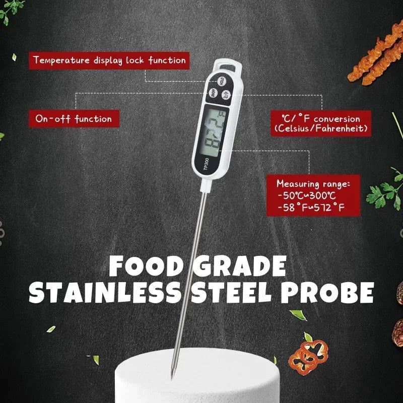 Kitchen Thermometer for Cooking Digital Temperature MeasuringTool for Meat Electronic Food Thermometer LCD Display Food
