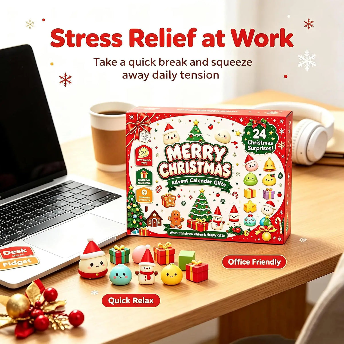 Christmas Dumpling Squishy Advent Calendar – 24-Day Sensory Fidget Countdown