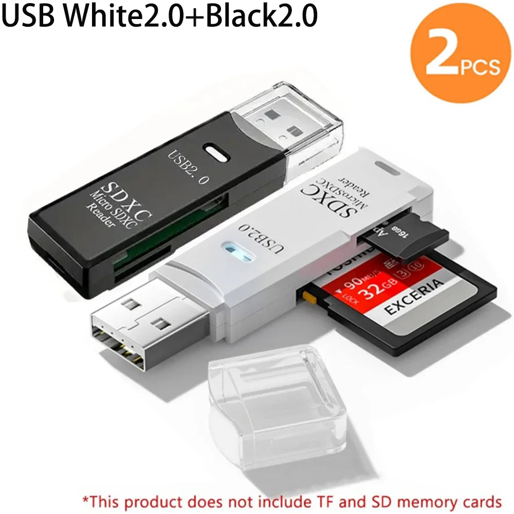 2 in 1 USB2.0/3.0 Card Reader Micro TF sd card Reader usb adapter High Speed Cardreader TF Memory card For PC Laptop Accessories