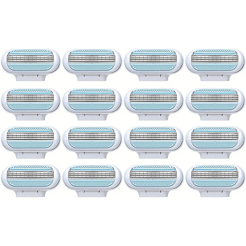 1 Handle + 4/8 Blade Women Safety Razor Blades Face/ Leg/ Armpit/ Bikini Beauty Hair Removal Shaving Compatible Venus Shaver