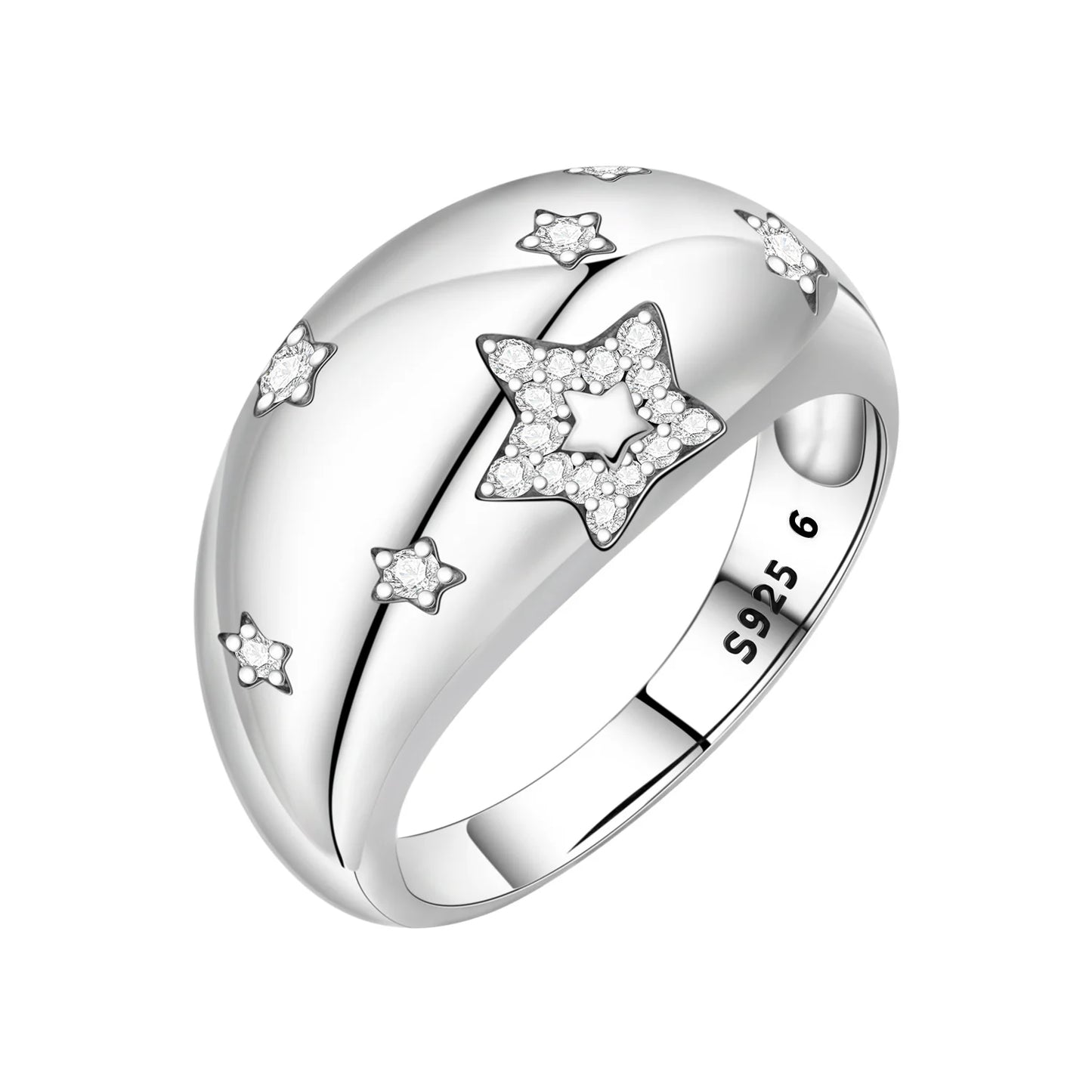 Orstarry S925 Sterling Silver Double Layered Cross Closed Ring For Women Finger Ring Personality Jewelry Party Trendy Gifts