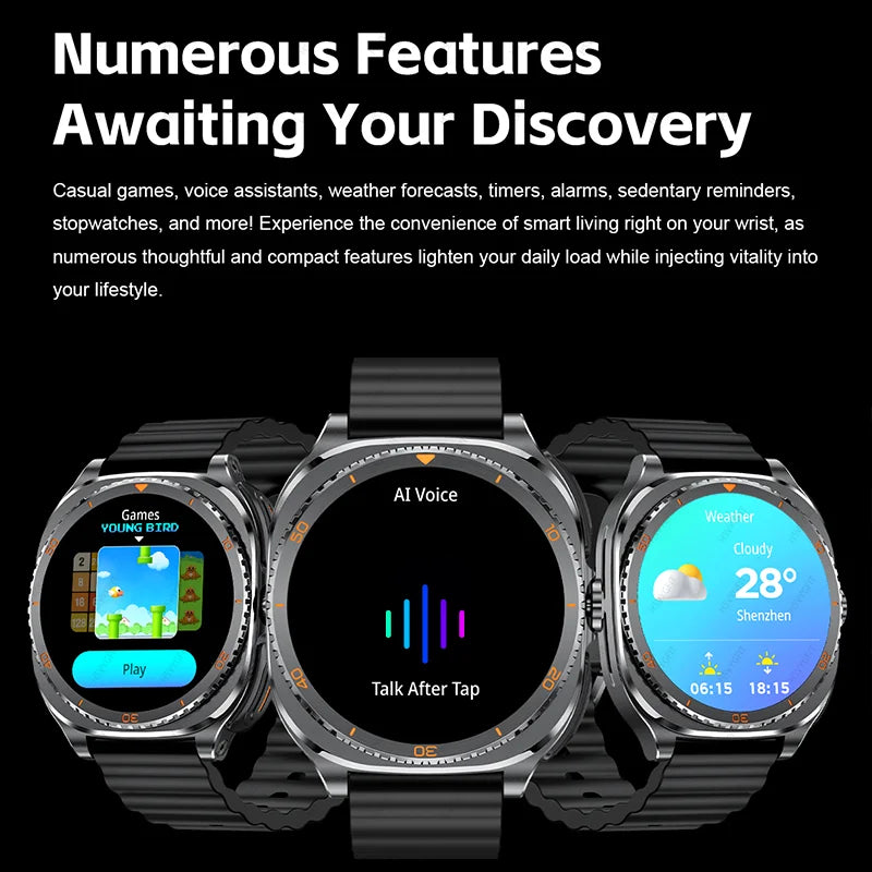 New watch earphones 2-in-1 smartwatch, Health monitoring device, wireless calling, 100+sports mode male and female smartwatches