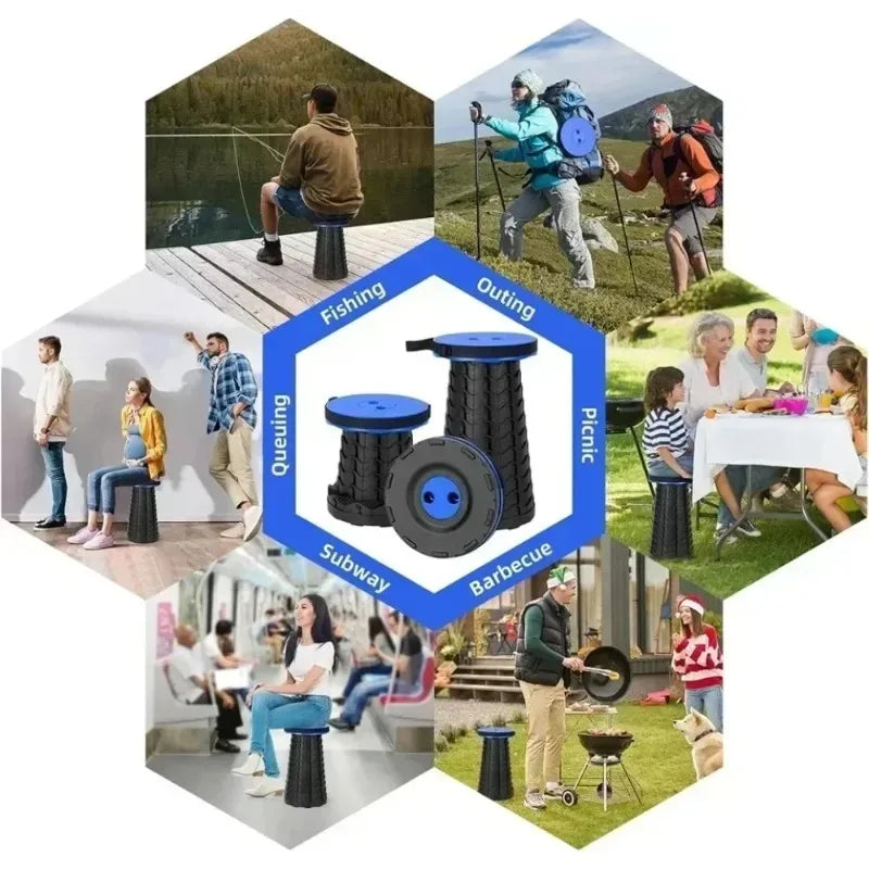 New folding stool telescopic stool outdoor chair portable small bench camping stool fishing stool Mazar home