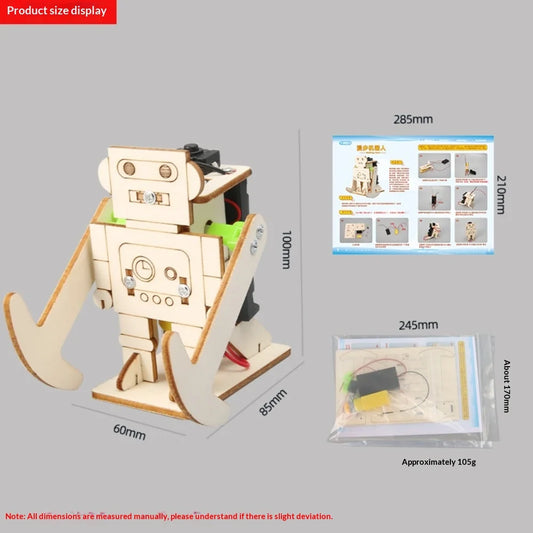 DIY Walking Robot Kit Kids STEM Educational Toy Science Experiment Handmade Assembly Puzzle for Elementary School