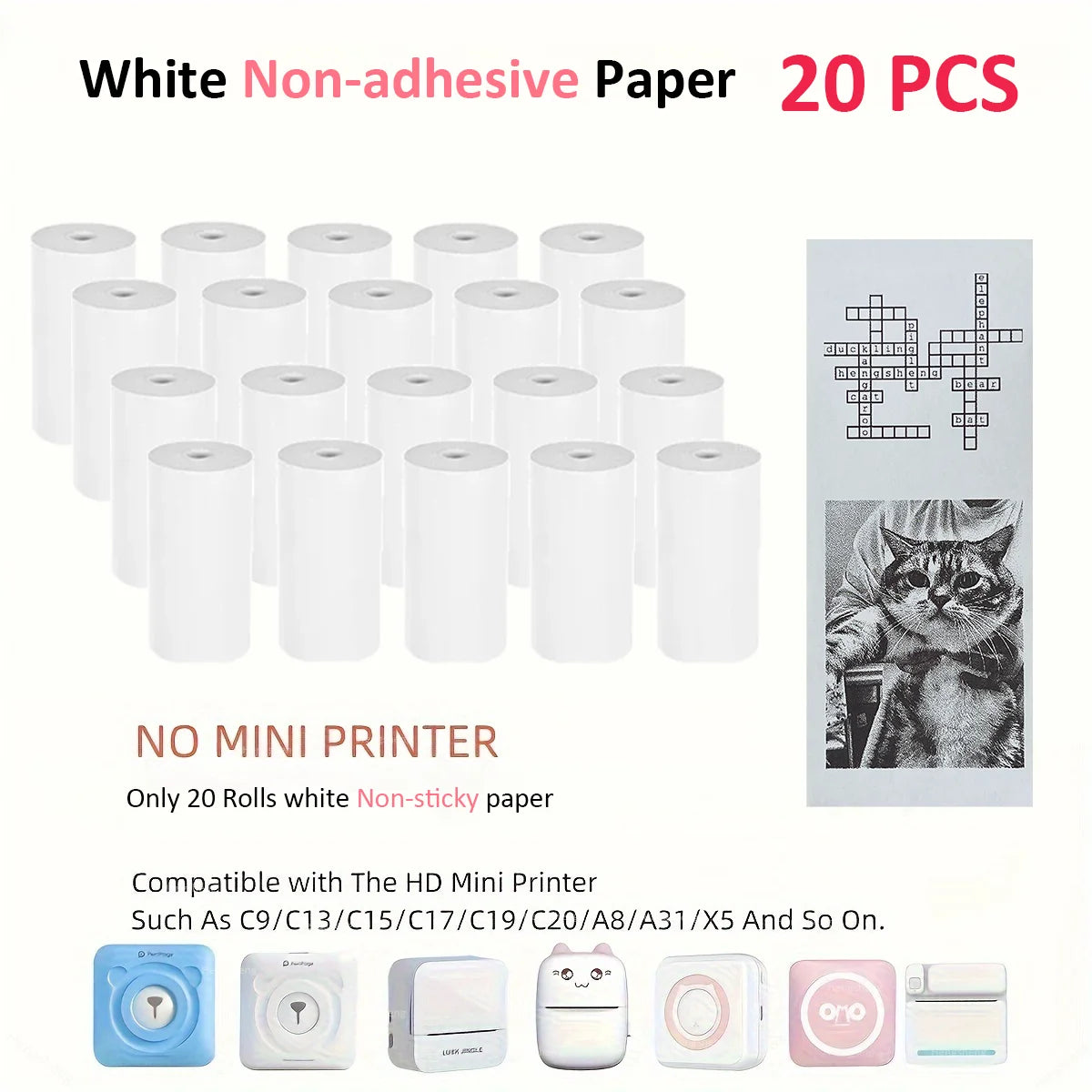 12 Rolls Kids Instant Camera Refill Print Paper Film Coreless Thermal Print For 57mm Portable Cash Registers Mobile Printer