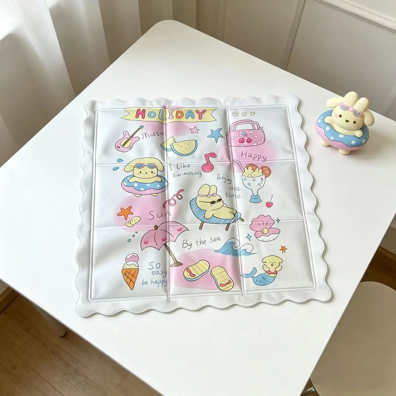 Rilakkuma Cooling Gel Seat Cushion Summer Ice Cooling Pad Waterproof Heat Dissipation For Car Office Dormitory Chair Buttock Mat