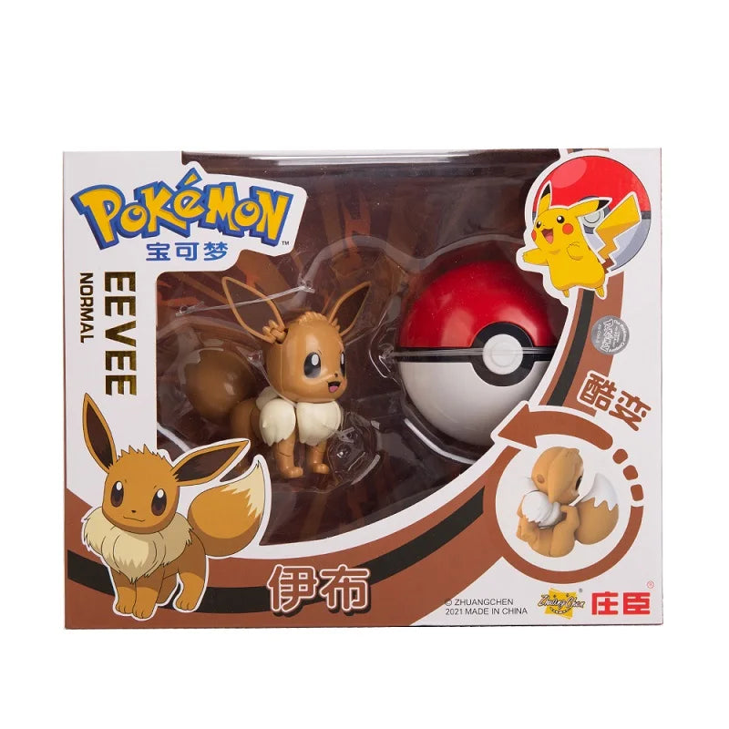 Genuine Pokemon Anime Figure Pikachu Gengar Charizard Gyarados Mew Dragonite Pet  Collect Model Doll Transformation Toy Gifts