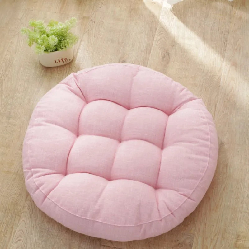 Spring Summer Large Floor Seat Cushion Thickened Tatami Chair Seat Pillow Pad Tufted Round Big Pillows Chair Pad Ottoman Poufs