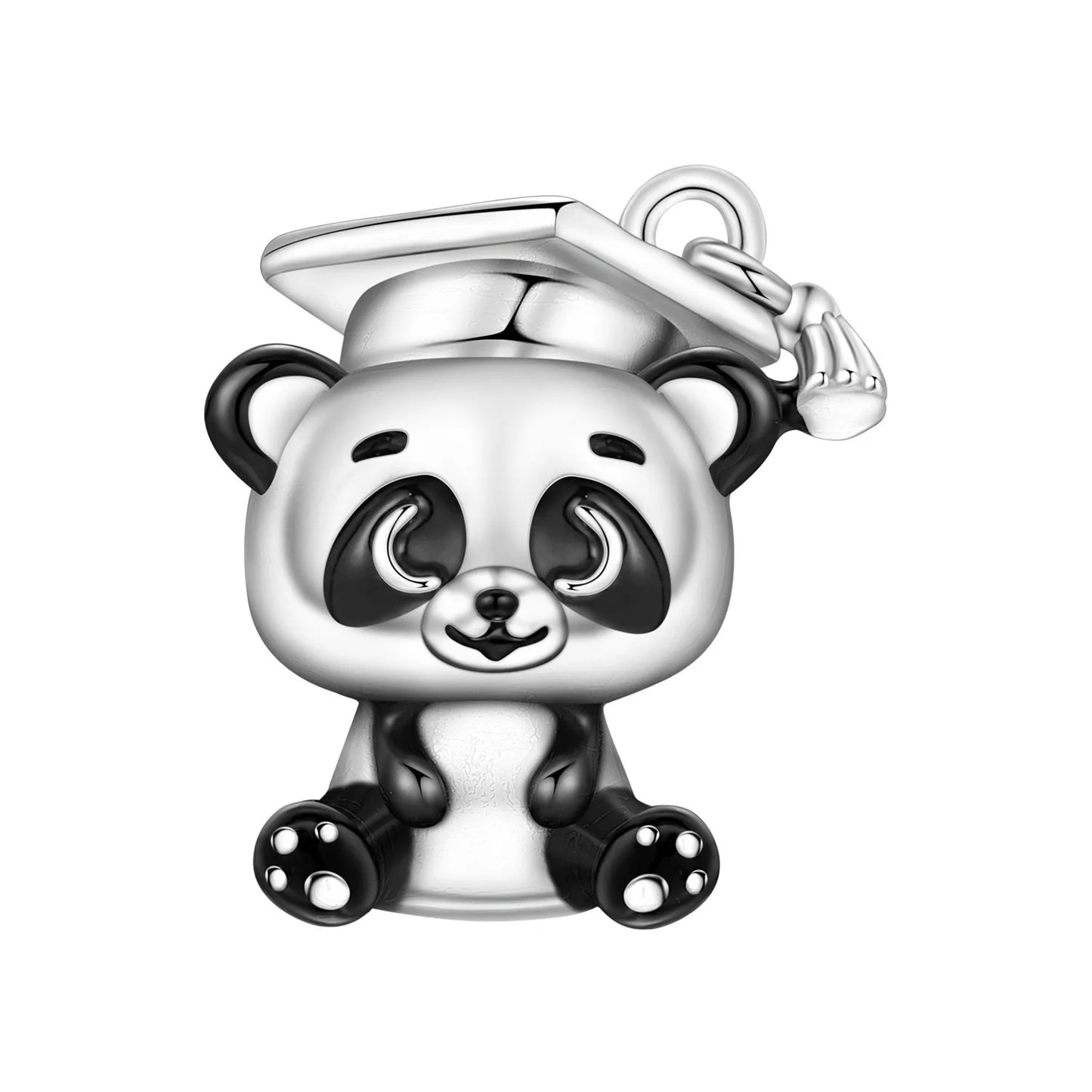 MISEFF Original S925 Sterling Silver Charm Adorable Animal Cute Panda Bead Pendant Charm Fit Bracelet DIY Jewelry Making Gifts
