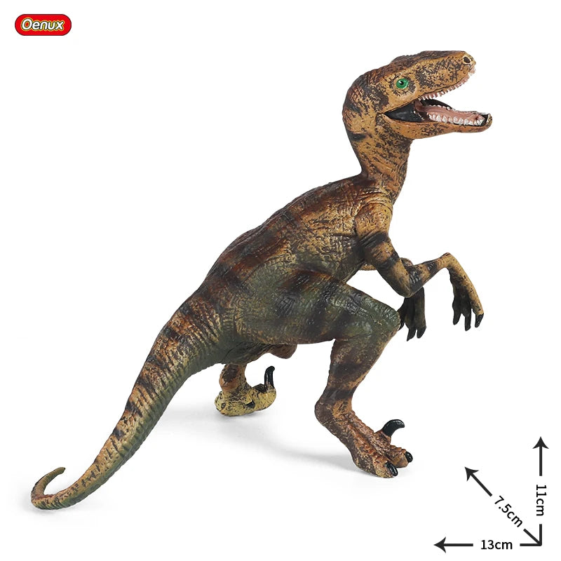 Oenux Jurassic Dinosaur Figurines T-Rex Velociraptor Spinosaurus Dilophosaurus Animal Model Action Figures Collection Kid Toy