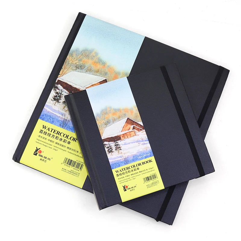 MIKAILAN  Square Watercolor Book Medium Coarse Grain 230g sketchbook Water Color Paper For Student Artist Draw Art Supplies