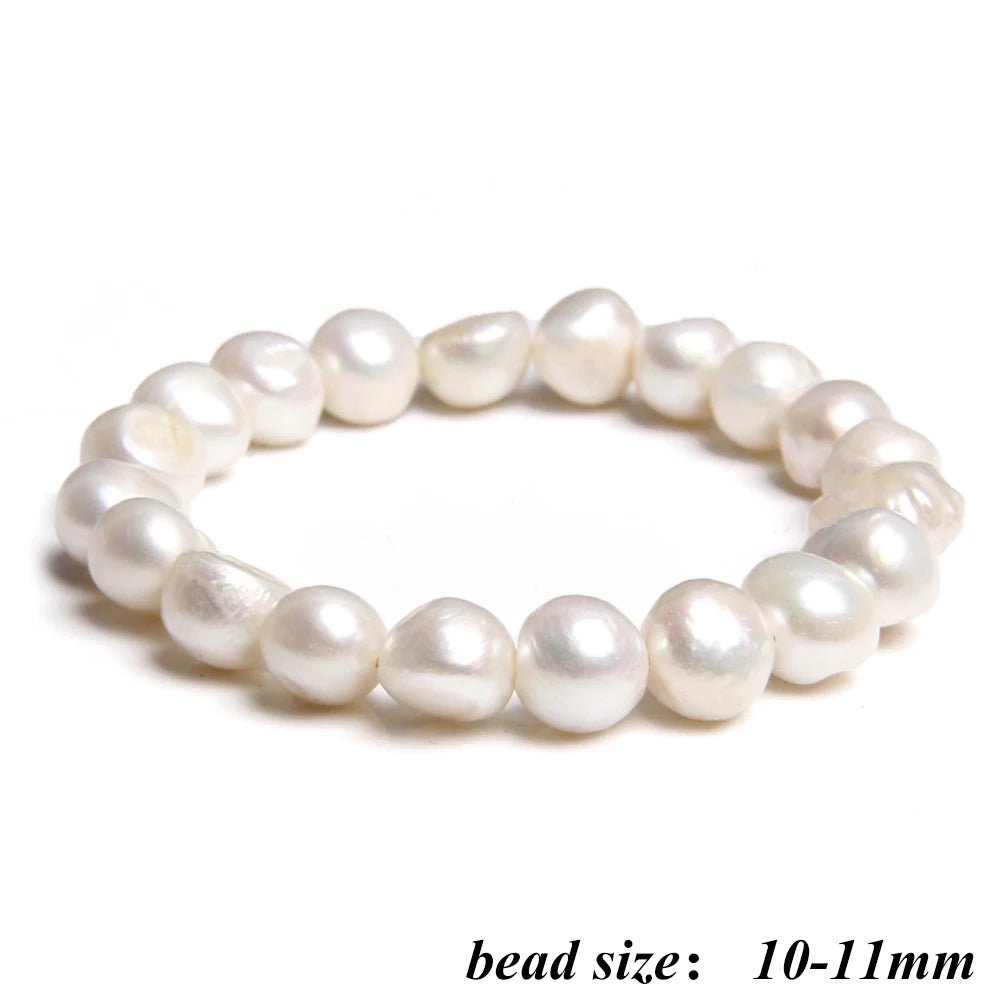2024 New Natural Freshwater Pearl Stretch Bracelet Elegant Retro Female Pearl Bracelet High Quality Jewelry Gift For Women
