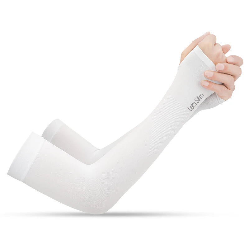 UV Sun Protection Arm Sleeves for Men Women Cycling Ice Silk Outdoor Breathable Summer Driving Cooling Fishing Hiking Sleeves