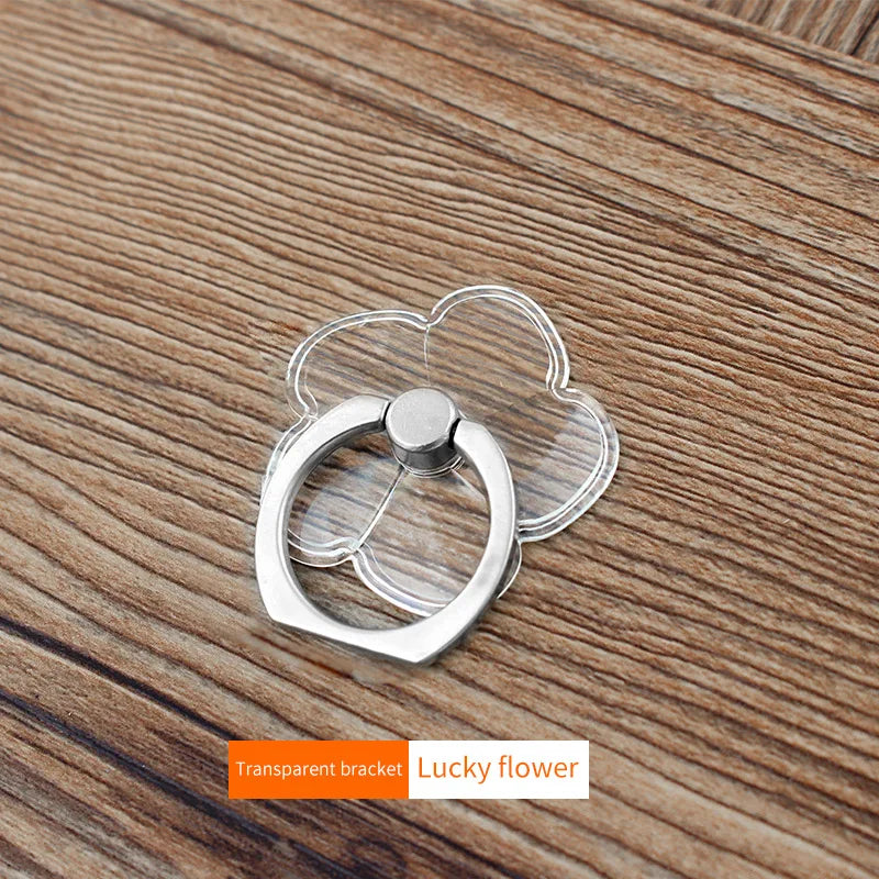 Clear Cat Finger Ring Mobile Phone Stand Holder For iPhone XS Huawei Samsung cell Smart Round Phone Ring holder Car Mount Stand