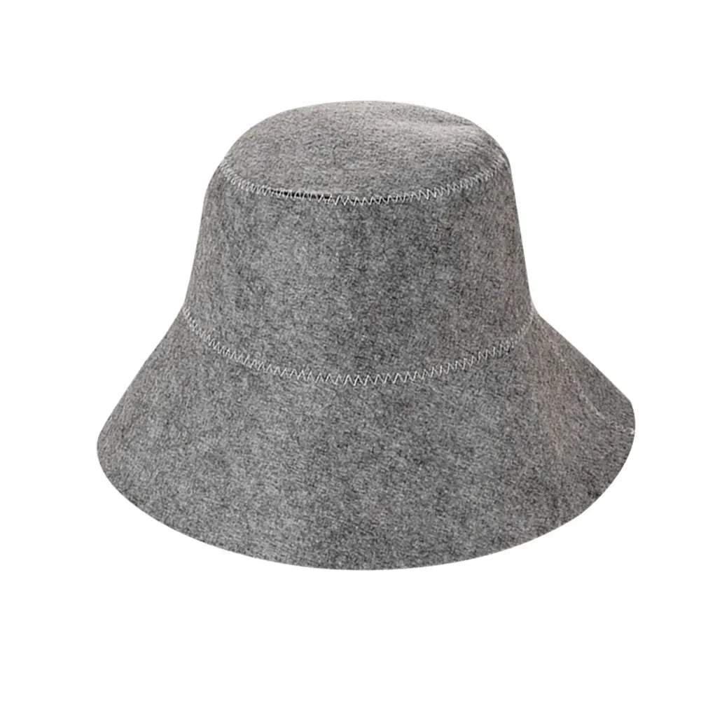 Felt Sauna Hat Anti Heat Russian Cap Thicken Wool Felt Shower Cap Hair Turban For Bath House Head Protection Drop