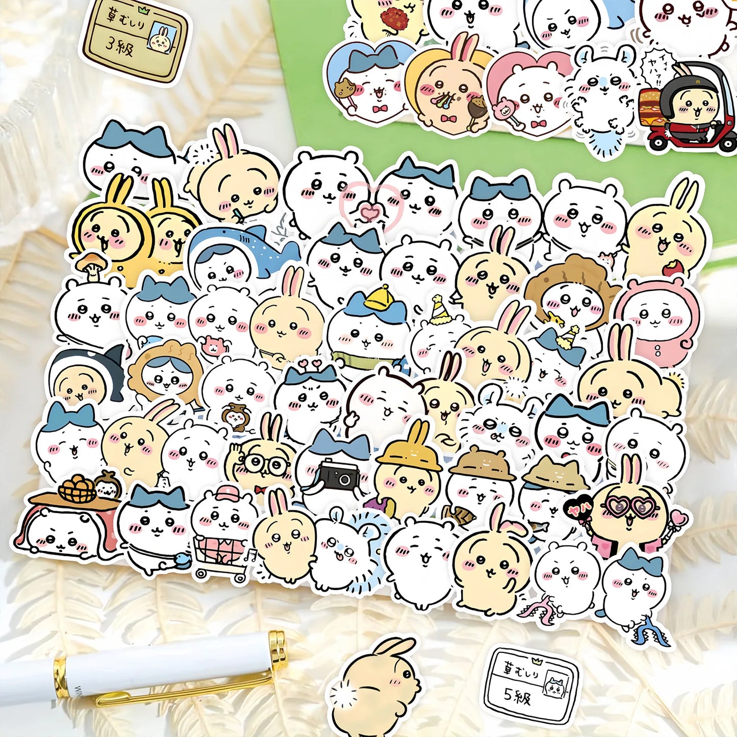 100pcs Kawaii Jiikawa Cartoon Stickers Decorative Desk Laptop Scrapbook Luggage Stationery Cute Graffiti Sticker for Kids Gift