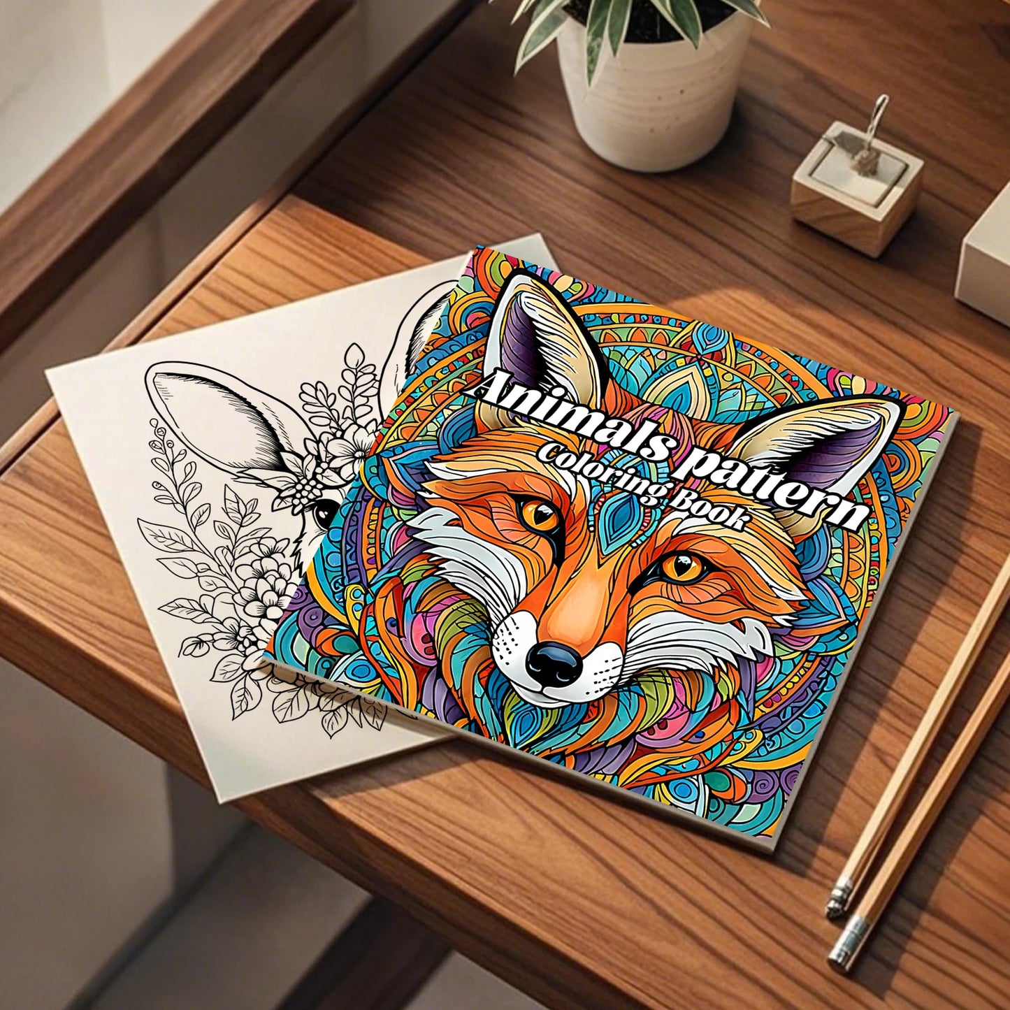 Mandala Animals Paradise Art Coloring Book 24 Page Gift For Birthday Party Relieve Stress Kill Time Graffiti Painting Drawing