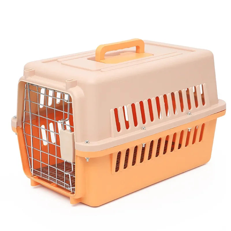 Outdoor Large Plastic Cat CageLarge Airline Pet CageCat Shipping Box Portable Pet Supplies