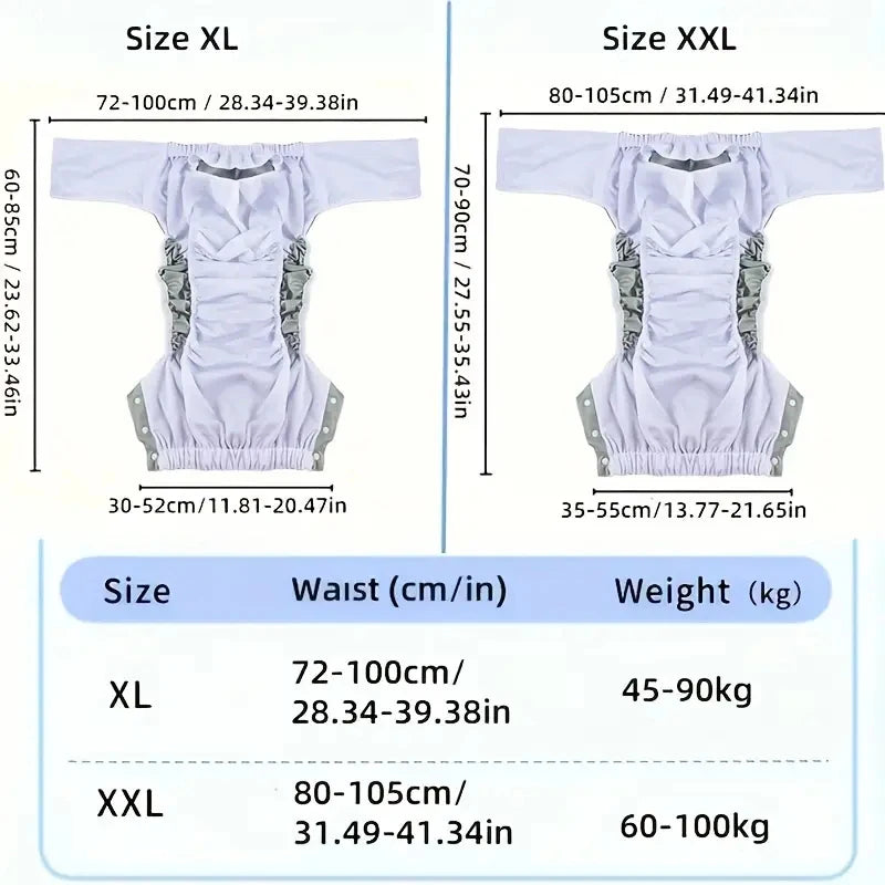 1pc Cooling Liner Reusable Underwear Washable Reusable Cloth Nappies Inner Opening Design Adult Cloth Diapers for Summer