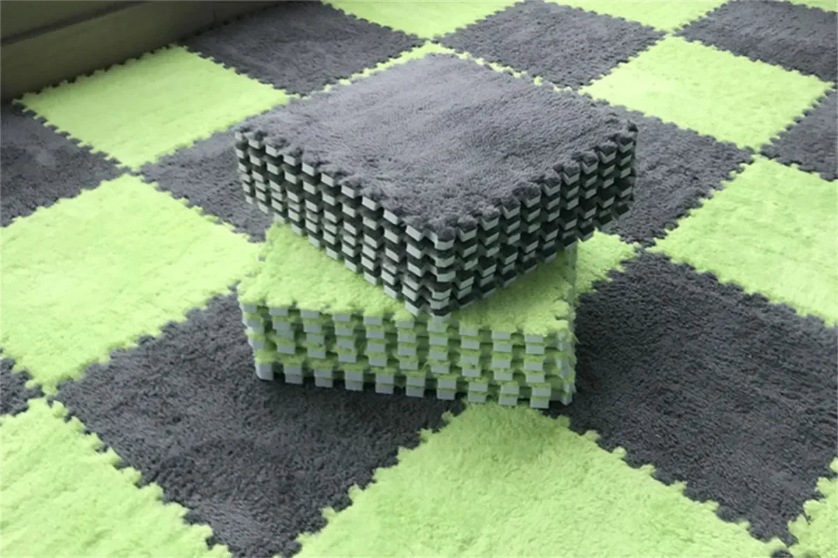 10/20Pcs Soft Plush Children's Mat Baby Play Mat Baby Toys Eva Foam Puzzle Carpet in Children's Room Keep Warm Playmat Floor Mat