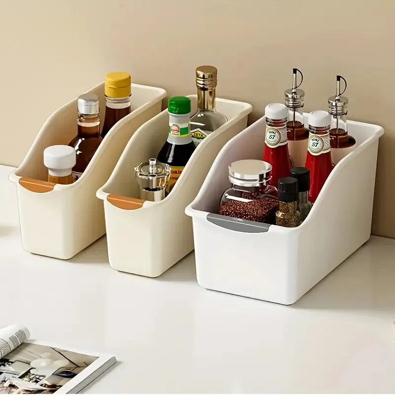 Kitchen Storage Basket Spice Seasoning Sundries Pantry Bathroom Sundries Plastic Storage Box for Home Organization