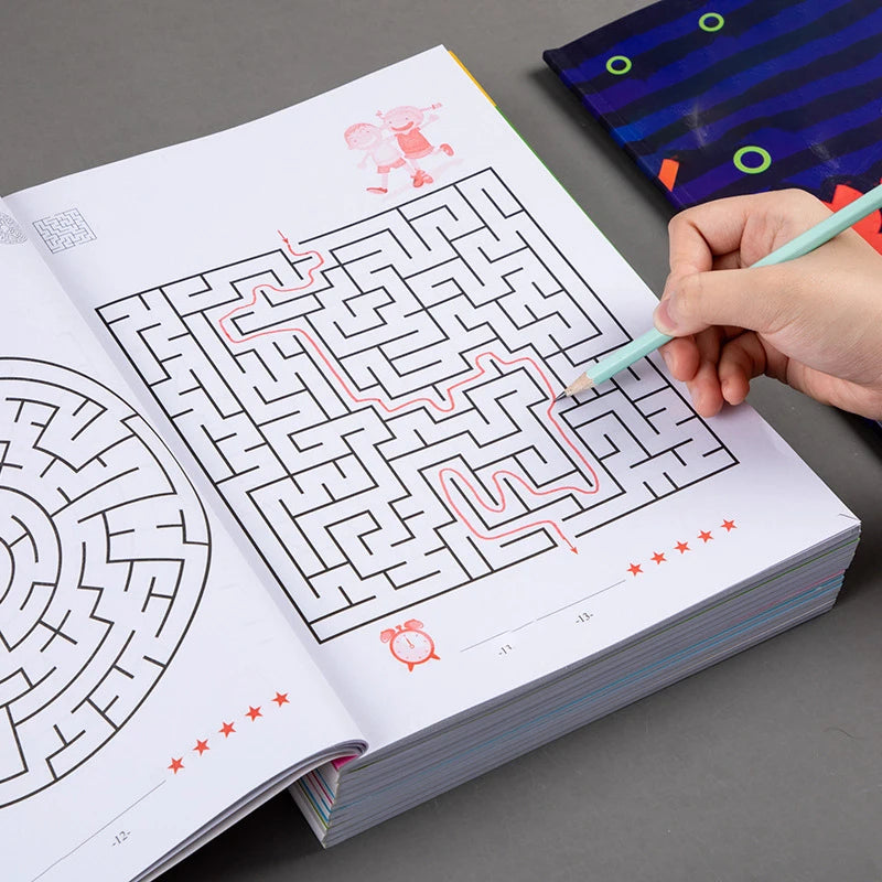 32-Page Children's Maze Game Book for Student Concentration Training, Intelligence Development, Early Education Toys, and Children