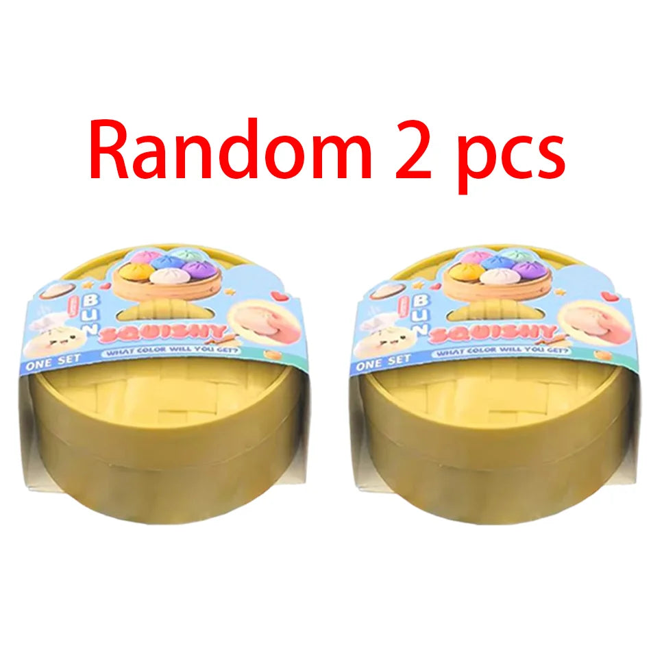 Blind box Colorful Simulated Dumpling Squishy Relaxing Relieve Anxiety Antistress Enhance Happiness Rebound Squeeze Reliever Toy