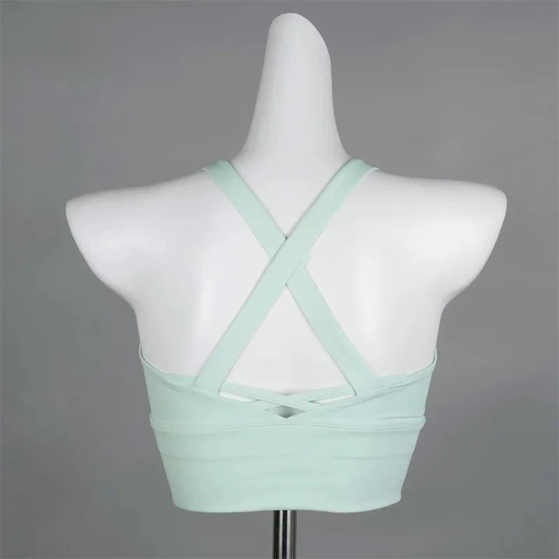 Shockproof High-Intensity Exercise Fitness Bra All-In-One Cup Running Gathered Yoga Beauty Back Breathable Sports Bra for Women
