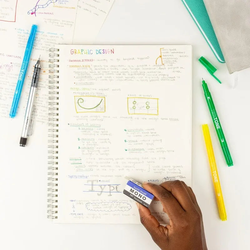 Tombow MONO Eraser,White,2B/4B.Cleanly Removes Marks Without Damaging Paper Great for school or art Premium Quality Erasers