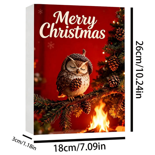 Forest Animal Acrylic Advent Calendar – 24 Woodland Acorn Countdown Ornaments